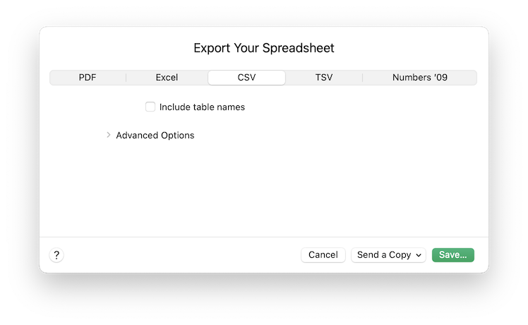 Numbers export screenshot