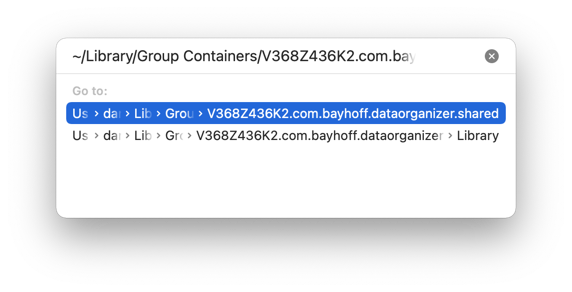 Go to Folder screenshot